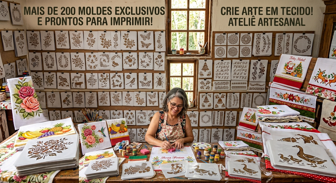 PintaTecido 200 moldes para imprimir